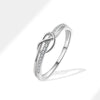 Women's Copper Geometric Knotted Ring Light Luxury Niche Design Electroplating