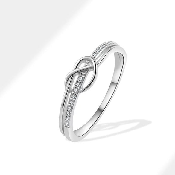 Women's Copper Geometric Knotted Ring Light Luxury Niche Design Electroplating