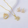 Women's Copper Geometric Light Luxury Electroplated Pendant Necklace With O Word Chain