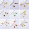 Women's Copper Geometric Light Luxury Electroplated Pendant Necklace With O Word Chain