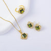 Women's Copper Geometric Light Luxury Electroplated Pendant Necklace With O Word Chain