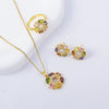 Women's Copper Geometric Light Luxury Electroplated Pendant Necklace With O Word Chain