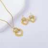 Women's Copper Geometric Light Luxury Electroplated Pendant Necklace With O Word Chain