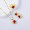 Women's Copper Geometric Light Luxury Electroplated Pendant Necklace With O Word Chain