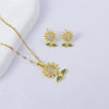 Women's Copper Geometric Light Luxury Electroplated Pendant Necklace With O Word Chain