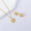 Women's Copper Geometric Light Luxury Electroplated Pendant Necklace With O Word Chain