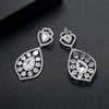 Women's Copper Geometric Long Pendant Earrings Simple Electroplated Fashion Statement Earrings For Elegant Evening Wear