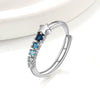 Women's Copper Geometric Meteor Zircon Ring Electroplated Simple Fashion