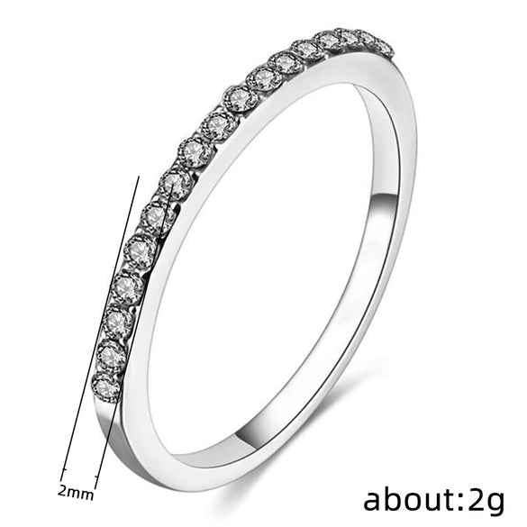 Women's Copper Geometric Microencrusted Zircon Ring