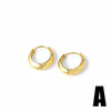 Women's Copper Geometric Minimalist Electroplated Earrings