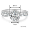 Women's Copper Geometric Moissanite Ring