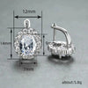 Women's Copper Geometric Oval Earrings With Zirconia Palace Style Fashion Retro