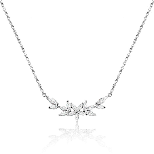 Women's Copper Geometric Pendant Necklace With Zircon Electroplated Elegant Minimalist Regular Chain Jewelry