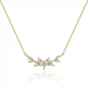 Women's Copper Geometric Pendant Necklace With Zircon Electroplated Elegant Minimalist Regular Chain Jewelry