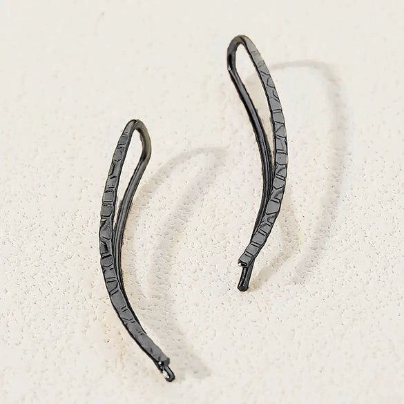 Women's Copper Geometric Personality Earrings With Electroplating Design