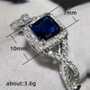 Women's Copper Geometric Princess Style Ring With Zirconia
