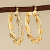 Women's Copper Geometric Ring Earrings With Electroplating Chic Style Fashion Jewelry