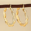 Women's Copper Geometric Ring Earrings With Electroplating Chic Style Fashion Jewelry