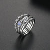 Women's Copper Geometric Ring Set With Zircon Accents Electroplated Detachable Multiwearable Fashion Jewelry