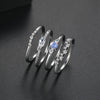 Women's Copper Geometric Ring Set With Zircon Accents Electroplated Detachable Multiwearable Fashion Jewelry