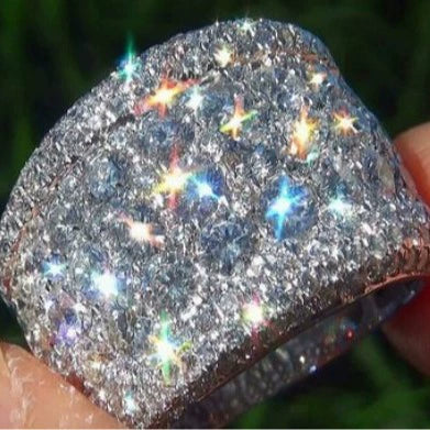 Women's Copper Geometric Ring With Electroplating