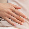 Women's Copper Geometric Ring With Irregular Colorful Zircon Round Electroplated Fashion Index Finger Tail Ring
