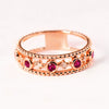 Women's Copper Geometric Ring With Zirconia Design Niche Style Jewelry