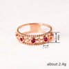 Women's Copper Geometric Ring With Zirconia Design Niche Style Jewelry