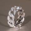 Women's Copper Geometric Ring With Zirconia Light Luxury Style