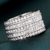 Women's Copper Geometric Shiny Elegant Ring With Zircon For Proposal Engagement