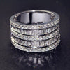 Women's Copper Geometric Shiny Elegant Ring With Zircon For Proposal Engagement