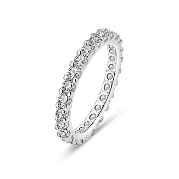 Women's Copper Geometric Style Simulated Diamond Ring With Electroplating