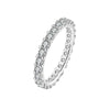 Women's Copper Geometric Style Simulated Diamond Ring With Electroplating