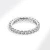 Women's Copper Geometric Style Simulated Diamond Ring With Electroplating