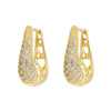Women's Copper Geometric Ushaped Elegant Earrings With Zirconia