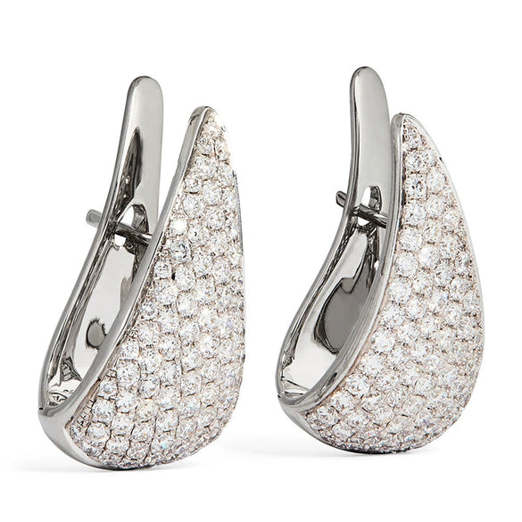 Women's Copper Geometric Water Drop Zirconia Earrings Chic Minimalist Style