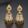 Women's Copper Geometric Wind Chime Earrings With Electroplated Finish And Zircon Crystal Inlay Retro Fashion Ear Jewelry Gift