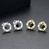 Women's Copper Geometric Zircon Earrings Electroplated Fashion Simple Elegant Jewelry