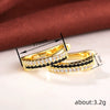 Women's Copper Geometric Zircon Earrings With Personality Style