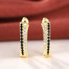 Women's Copper Geometric Zircon Earrings With Personality Style