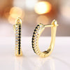 Women's Copper Geometric Zircon Earrings With Personality Style