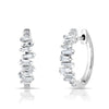 Women's Copper Geometric Zircon Inlaid Earrings