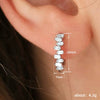 Women's Copper Geometric Zircon Inlaid Earrings