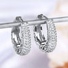 Women's Copper Geometric Zircon Inlaid Hip Hop Street Style Hollow Earrings