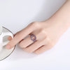 Women's Copper Geometric Zircon Open Ring Adjustable Fashion Hip Hop Statement Jewelry Wholesale