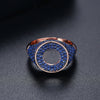 Women's Copper Geometric Zircon Open Ring Adjustable Fashion Hip Hop Statement Jewelry Wholesale