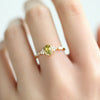 Women's Copper Geometric Zircon Ring Light Luxury Style