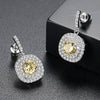 Women's Copper Geometry Earrings With Electroplated Finish And 3A Zircon Fashion Banquet Jewelry