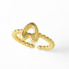 Women's Copper Gold Plated Geometric Letter Open Ring