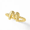 Women's Copper Gold Plated Geometric Letter Open Ring